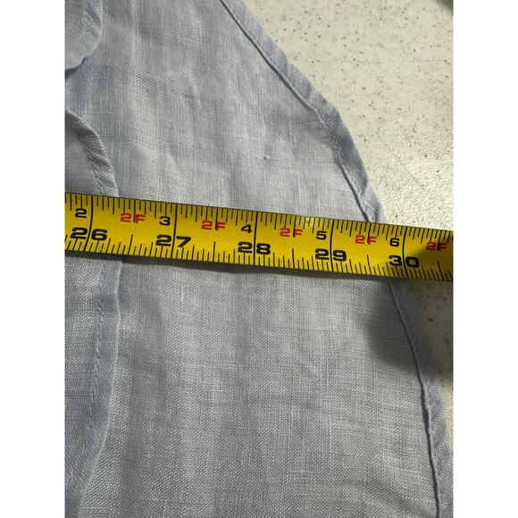 NEW Magaschoni Womens XL 100% Linen Button Popover Sleeveless $148 Lt. Blue A32 - Picture 7 of 7